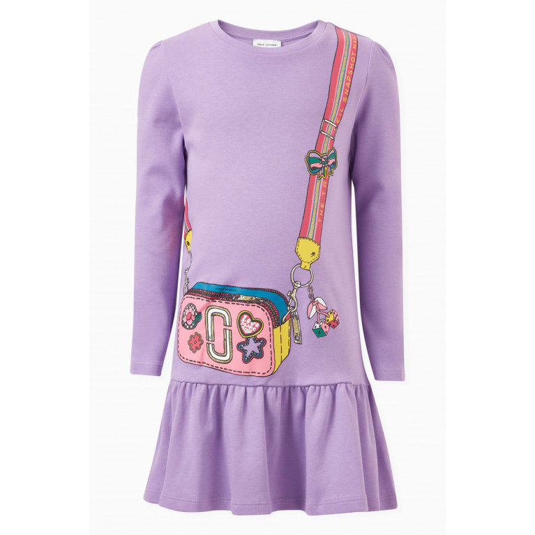 Marc Jacobs - Snapshot Bag Illustrated Dress in Cotton Purple
