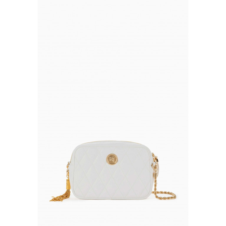 Elisabetta Franchi - Small Quilted Crossbody Bag White