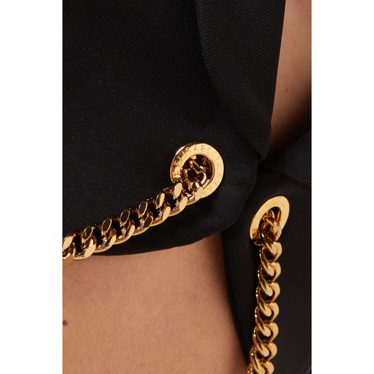 Elisabetta Franchi - Chain Cropped Jacket in Nylon Black