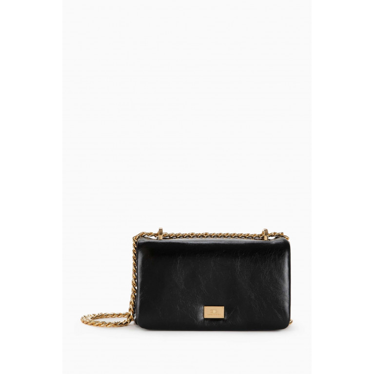 Elisabetta Franchi - Small Puffy Bag in Faux Leather Black