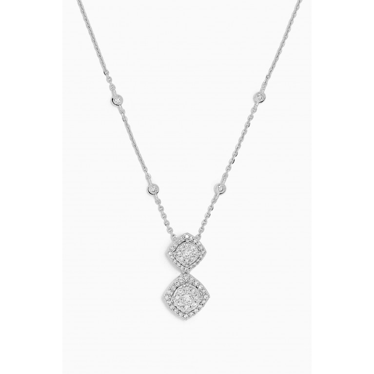 Damas - OneSixEight Siempre Two Motif Necklace in 18kt White Gold