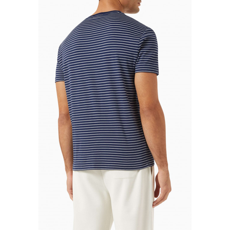 Polo Ralph Lauren - Striped Logo T-shirt in Cotton-interlock