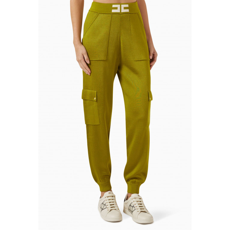 Elisabetta Franchi - Jogging Cargo Pants in Knit Green