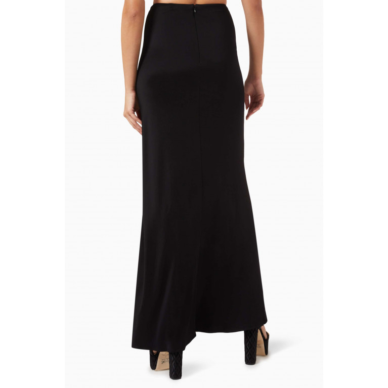 Elisabetta Franchi - Belted Maxi Skirt in Jersey Black