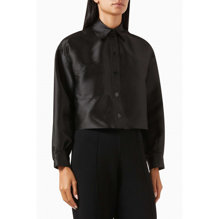 Sandro - Mella Crop Shirt in Silk-blend