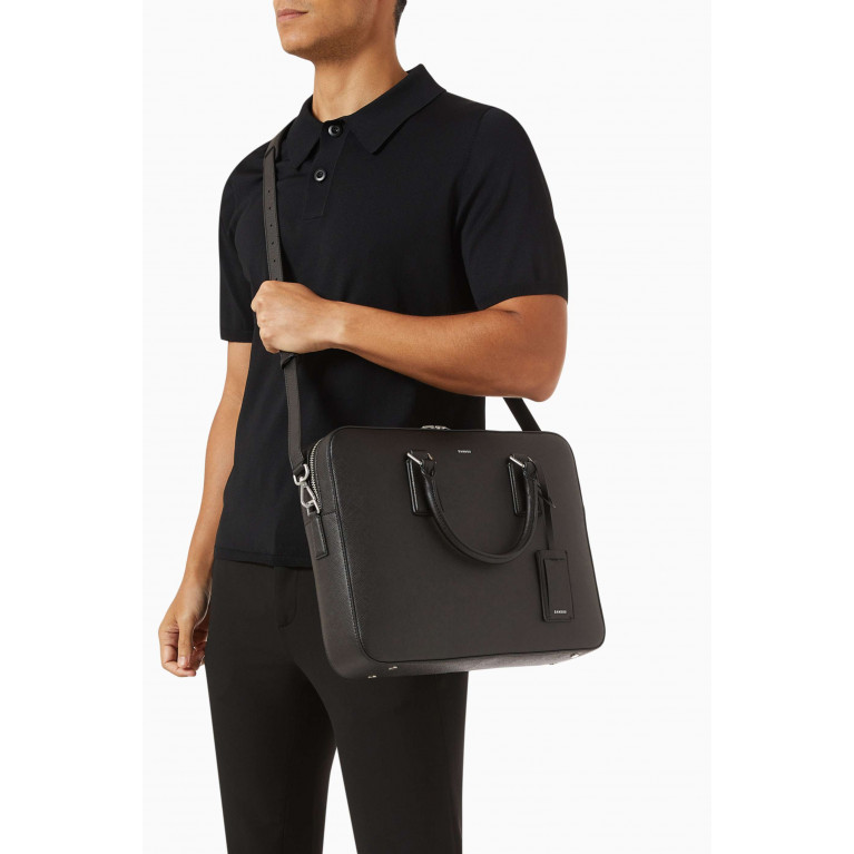 Sandro - Large Downtown Briefcase in Faux Leather