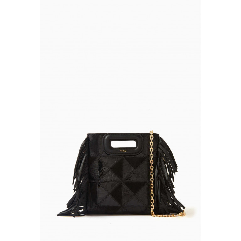 Maje - Mini M Patchwork Bag in Leather