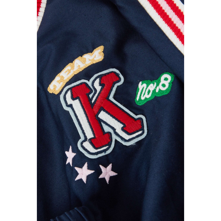 KENZO KIDS - Long-sleeved Logo Dress in Cotton