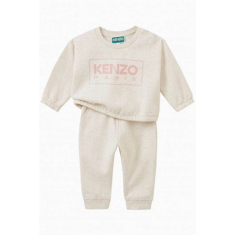 KENZO KIDS - Logo Sweatpants in Cotton Blend Fleece