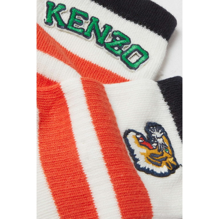 KENZO KIDS - Logo Socks in Cotton Knit