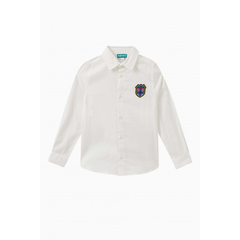 KENZO KIDS - Logo-patch Shirt in Cotton