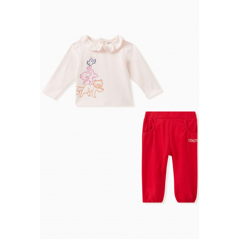 KENZO KIDS - T-shirt & Pant Set in Cotton