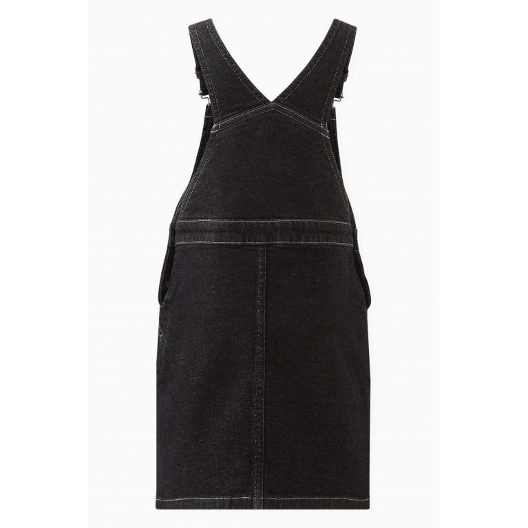KENZO KIDS - Logo Dungarees Dress in Cotton Stretch