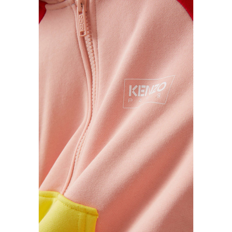 KENZO KIDS - Colour-block Hoodie in Cotton Blend