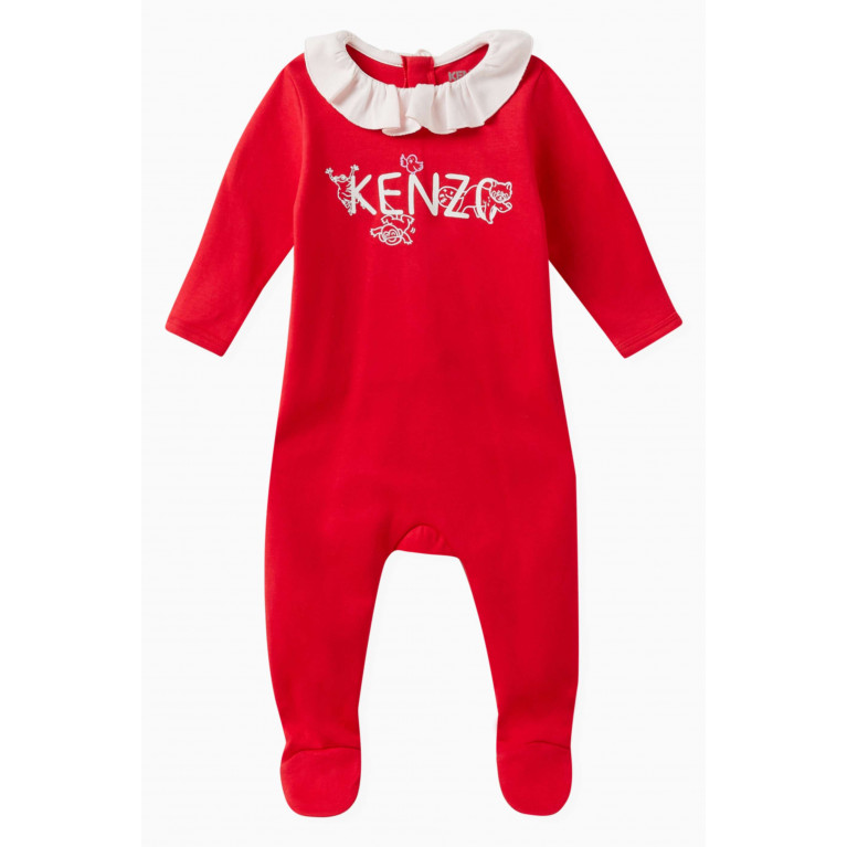 KENZO KIDS - Graphic Logo-print Sleepsuit in Cotton Blend