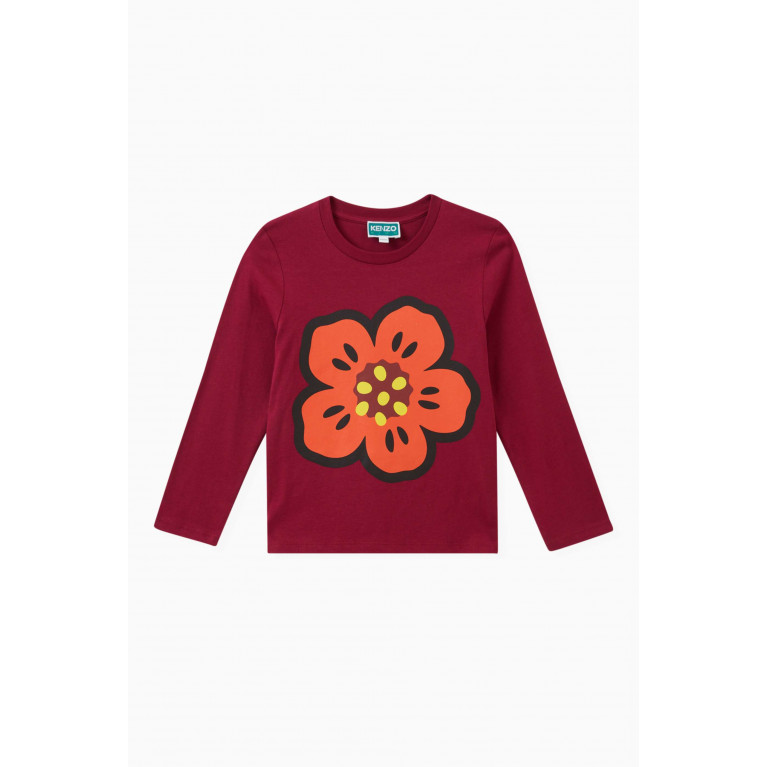 KENZO KIDS - Boke Flower Print T-shirt in Organic Cotton