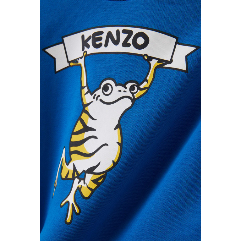 KENZO KIDS - Frog Logo Sweatshirt in Cotton Fleece