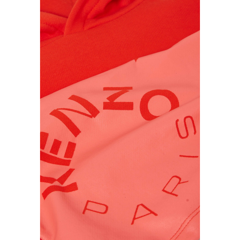 KENZO KIDS - Boke Flower Logo Hooded Dress in Cotton Blend Jersey