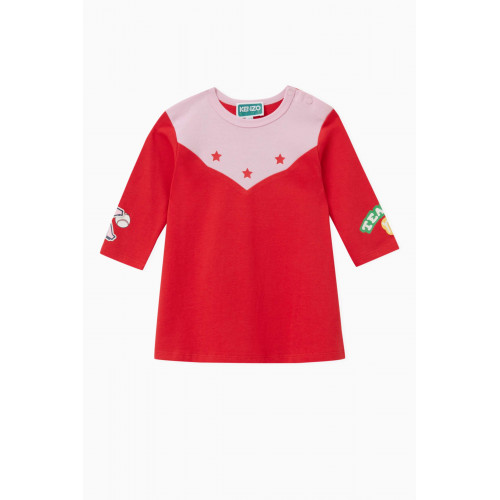 KENZO KIDS - Varsity Logo Dress in Cotton Jersey