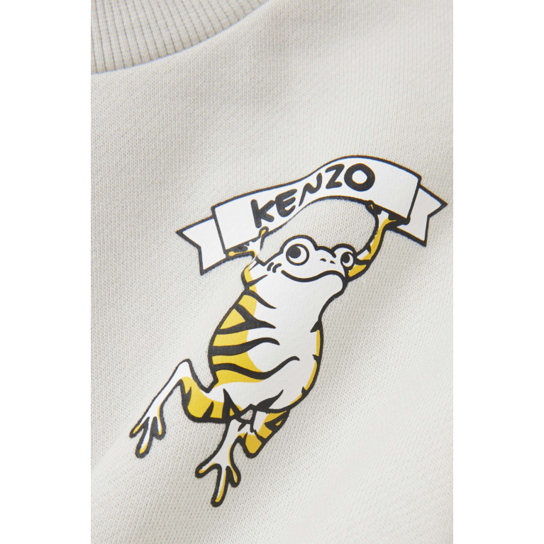 KENZO KIDS - Graphic Logo Sweatshirt in Cotton Blend Jersey