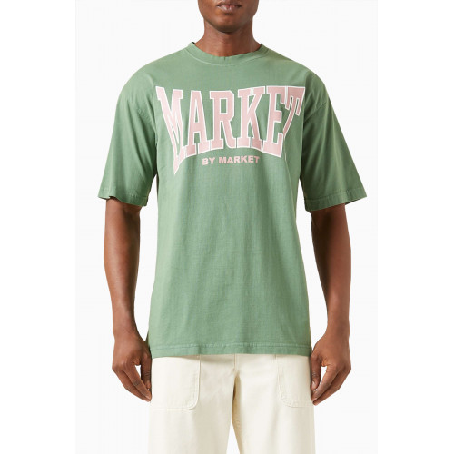 Market - Persistent Logo T-shirt in Cotton-jersey Green