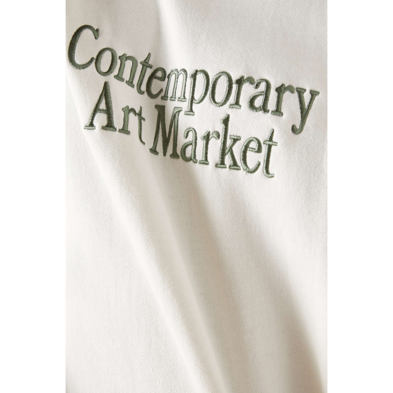 Market - Contemporary Art Embroidered Sweatshirt in Cotton Neutral