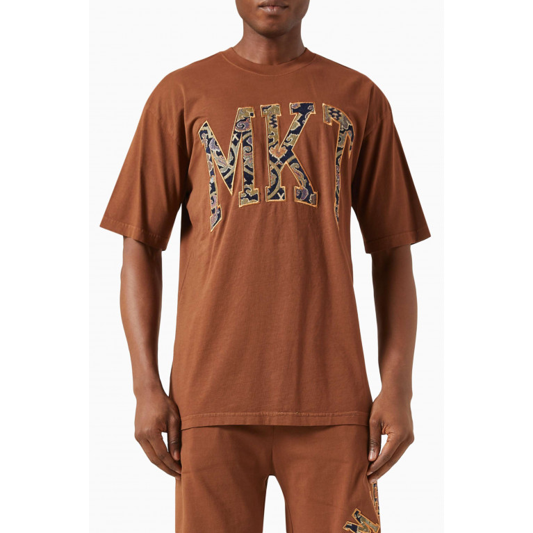Market - Rug Dealer Arc Embroidered T-shirt in Cotton-jersey Brown