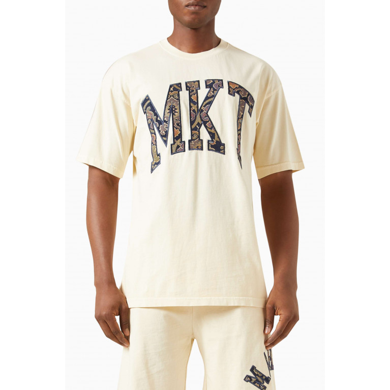 Market - Rug Dealer Arc Embroidered T-shirt in Cotton-jersey Neutral