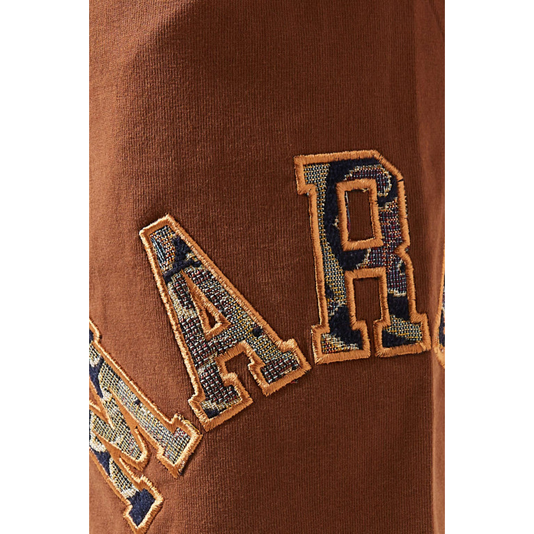 Market - Rug Dealer Arc Embroidered Shorts in Cotton-jersey Brown