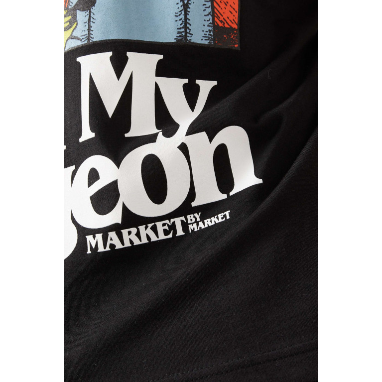 Market - Smiley® Graphic-print T-shirt in Cotton-jersey Black