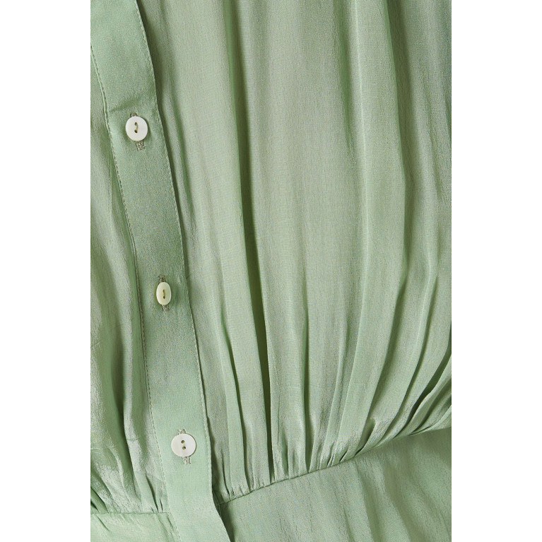 Twinkle Hanspal - Sierra Shirt Dress in Crepe Green
