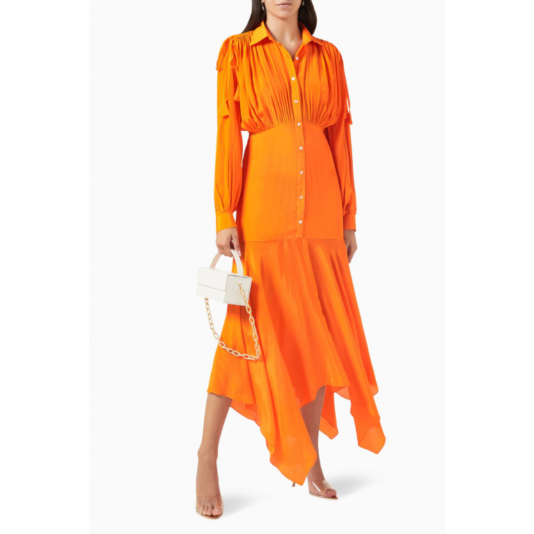 Twinkle Hanspal - Sierra Shirt Dress in Crepe Orange