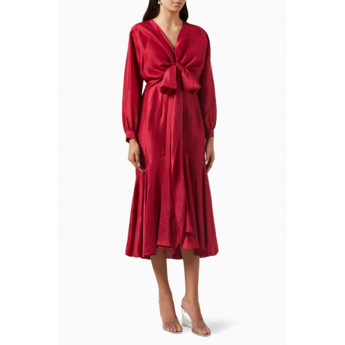 Twinkle Hanspal - Victoria Tie-up Dress in Silk