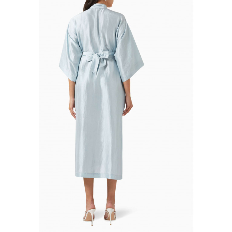 Twinkle Hanspal - Alesso Shirt Dress in Silk Blue