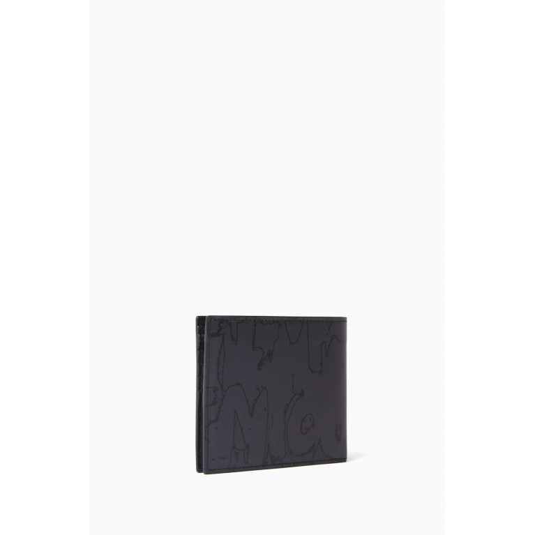 Alexander McQueen - Graffiti Bi-fold Wallet in Calf Leather
