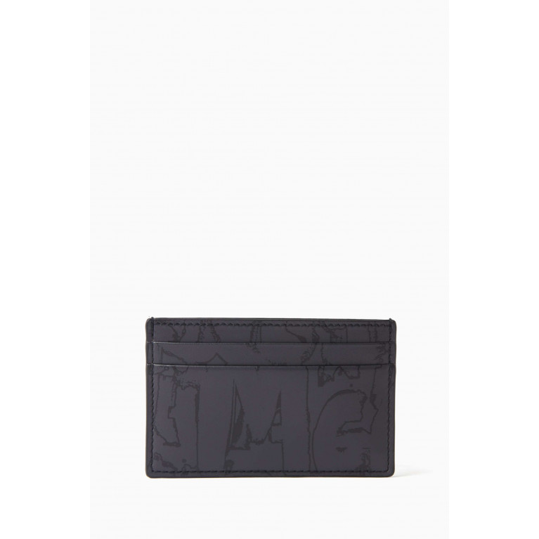 Alexander McQueen - Graffiti Card Holder in Calf Leather