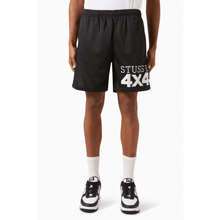 Stussy - Football Shorts in Mesh Jersey