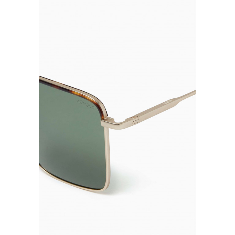 Komono - Laurent Oversized Sunglasses in Stainless Steel