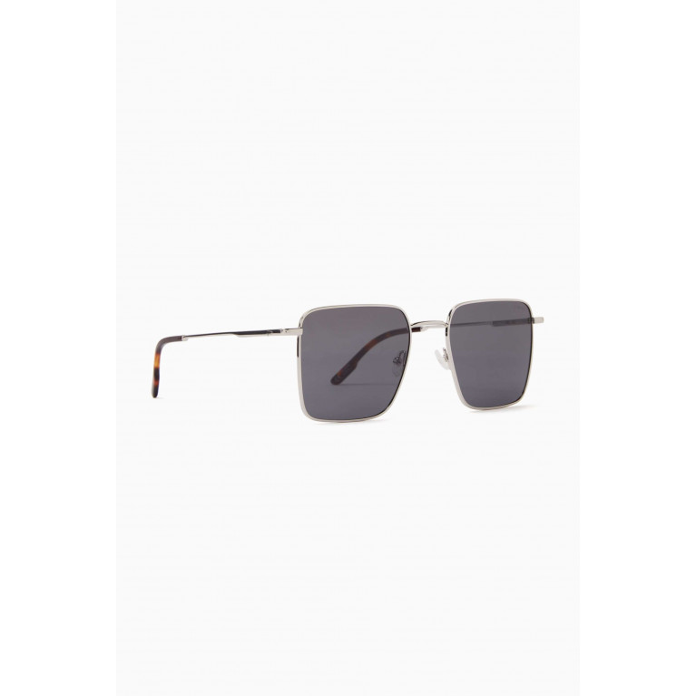 Komono - Laurent Oversized Sunglasses in Stainless Steel