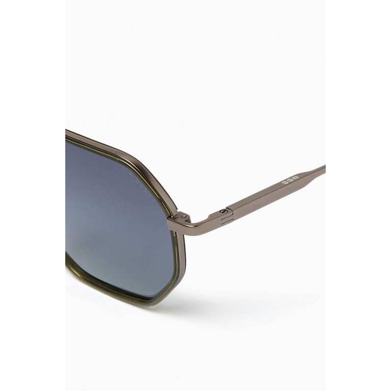 Komono - Baker Irregular Sunglasses in Stainless Steel