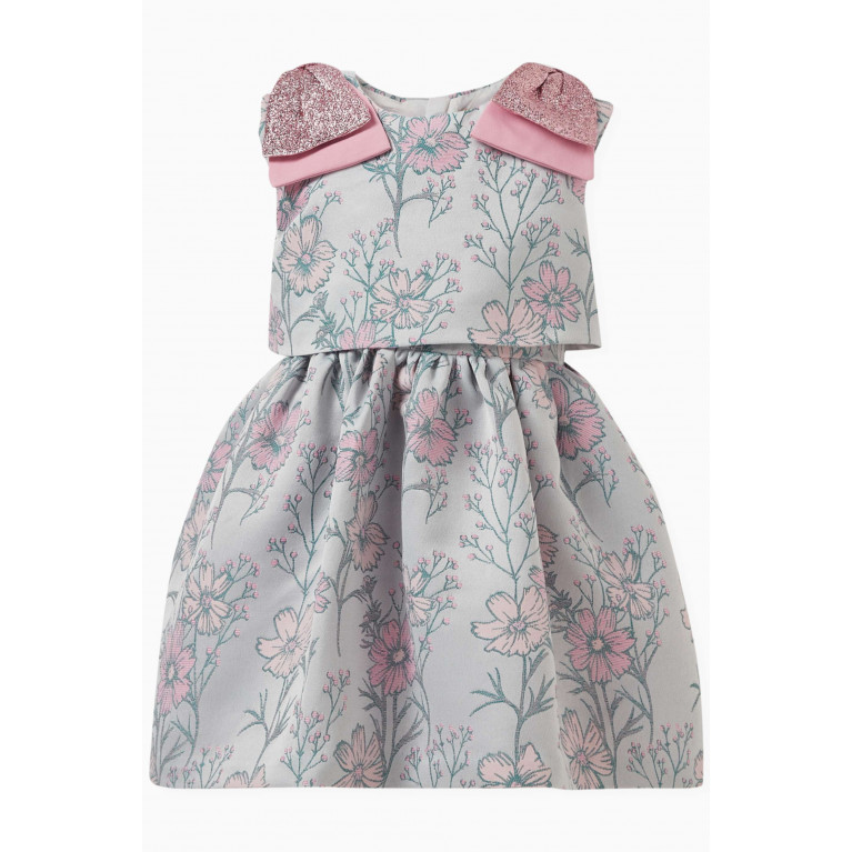 Hucklebones - Floral-motif Tiered Dress in Polyester
