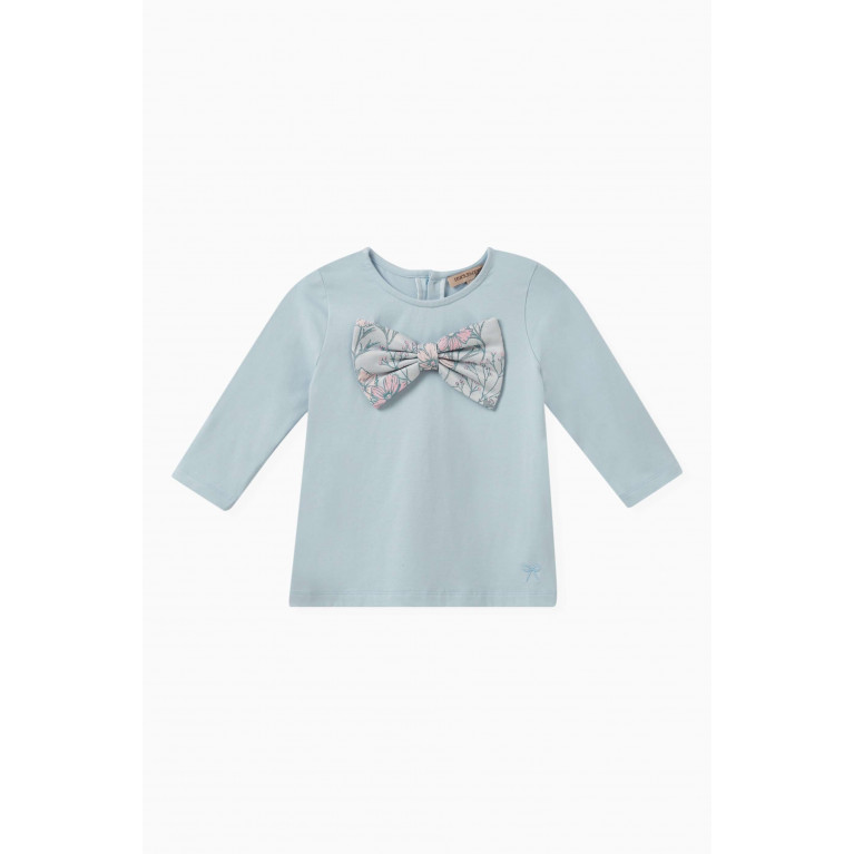 Hucklebones - Bow-applique T-shirt in Cotton-blend