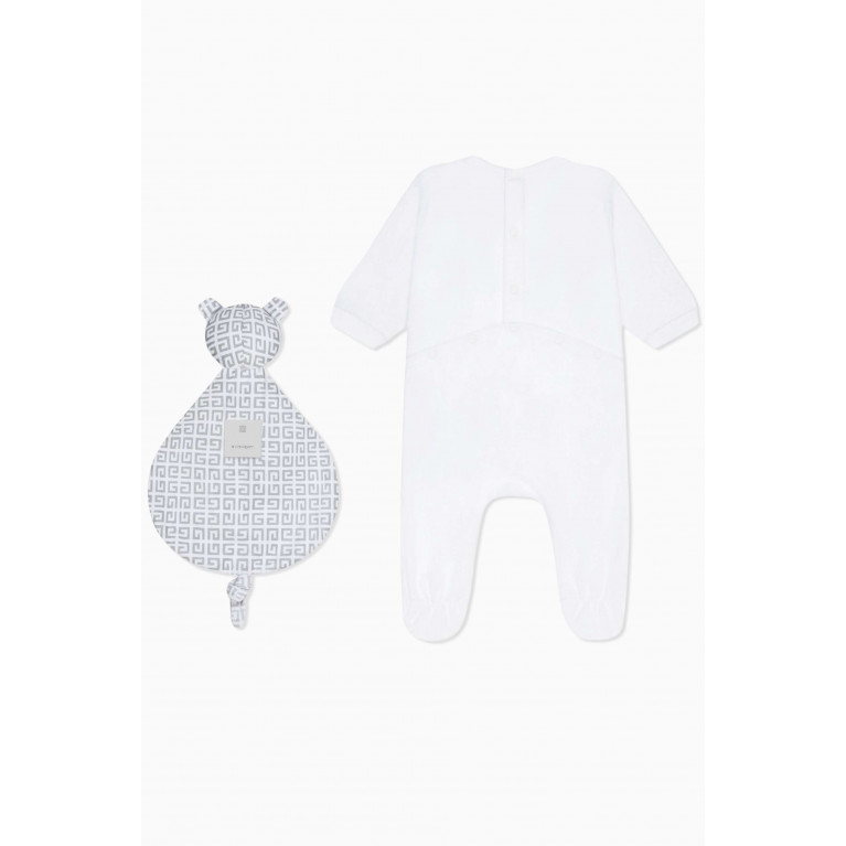 Givenchy - Teddy-embroidered Sleepsuit Set in Cotton