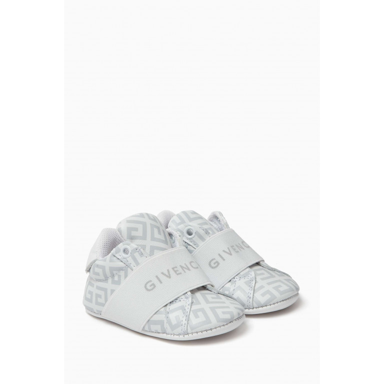 Givenchy - All-over Logo Print Slippers in Leather