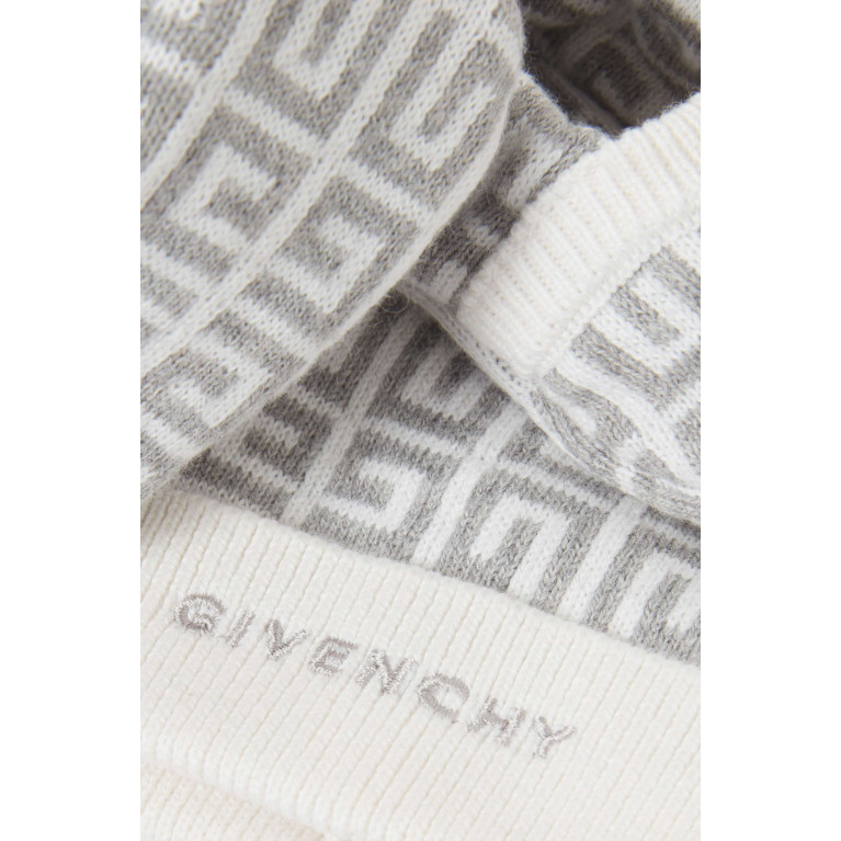 Givenchy - Logo-print Beanie Set in Cotton