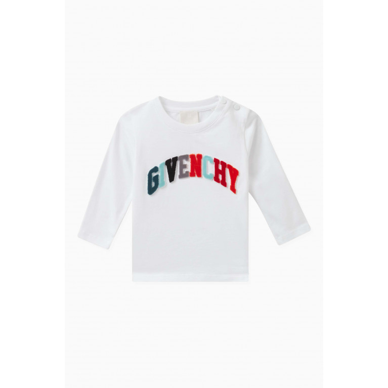 Givenchy - Logo Print Long Sleeved T-Shirt in Cotton