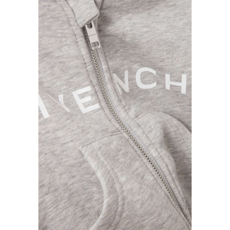 Givenchy - Logo Hoodie in Cotton Grey