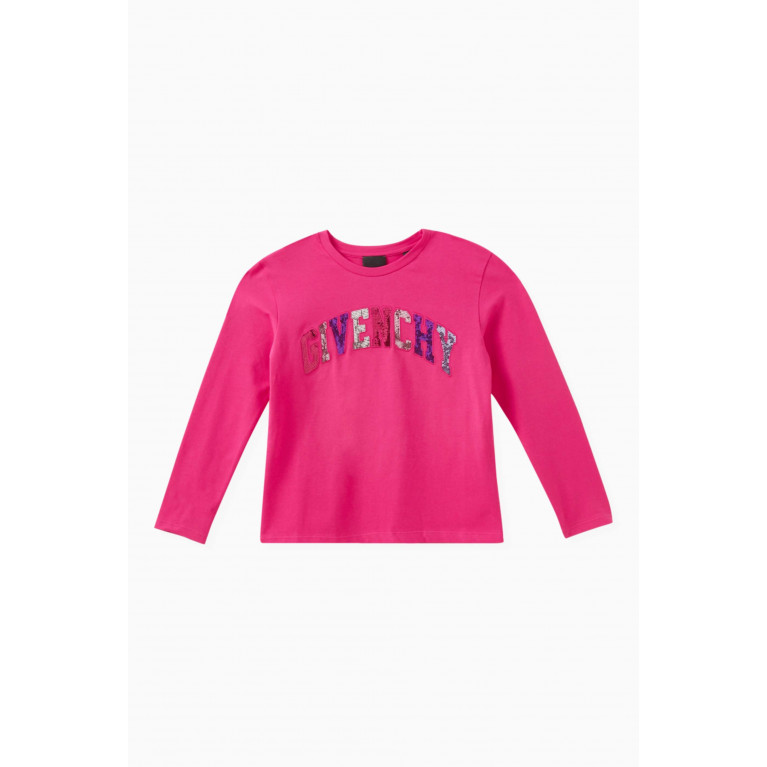 Givenchy - Sequin Logo T-shirt in Cotton