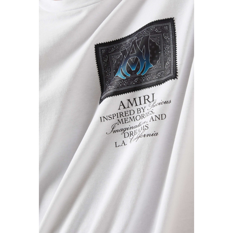 Amiri - M.A Bandana Logo T-shirt in Cotton Jersey