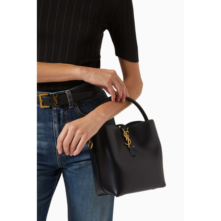 Saint Laurent - Small Le 37 Top Handle Bag in Shiny Leather